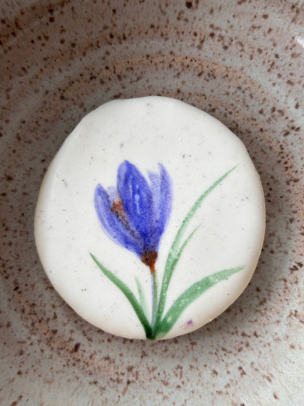 Handpainted Sugar Cookie — Crocus