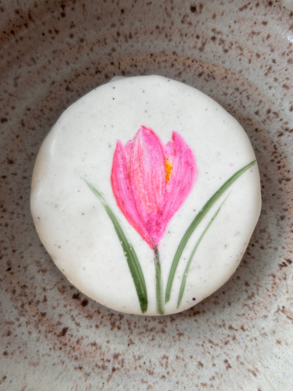 Handpainted Sugar Cookie — Crocus