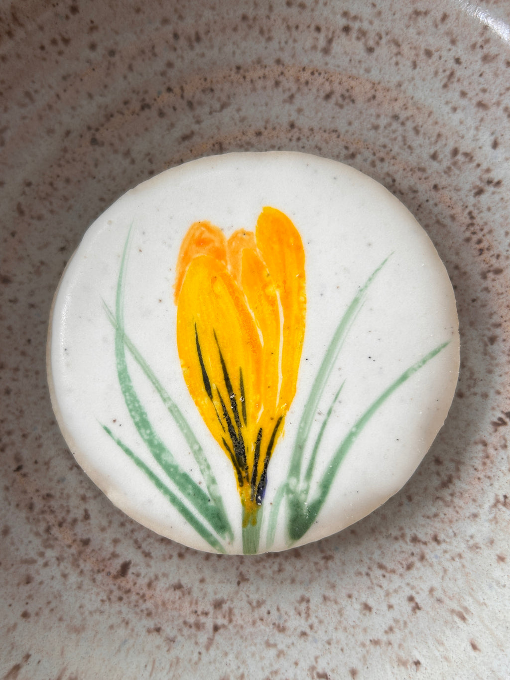 Handpainted Sugar Cookie — Crocus