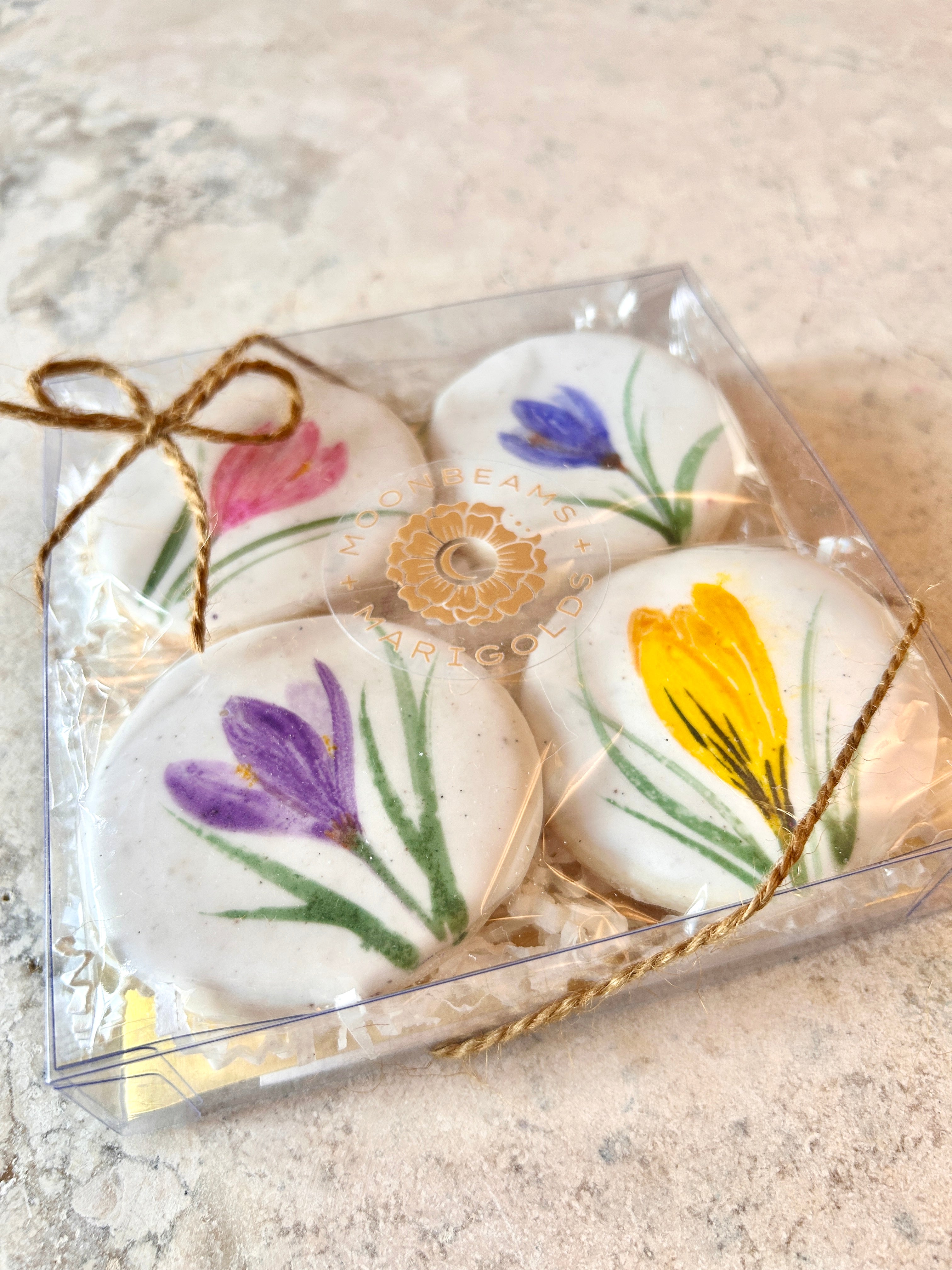 Handpainted Sugar Cookie — Crocus